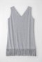 Women's V-Neck Enjoy Printed Tassels Slim Gray Beach Dress - 2