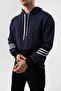Night Pulse Kangaroo Pocket Detailed Hoodie - 5