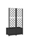 Garden Planter with Trellis Black 80x40x136 cm PP - 5