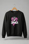 Zumba Fitness Kalp Printed 100% Cotton Regular Fit Crew Neck 3 Thread Winter Sweatshirt