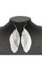 Feather and Angel Wing Model Dangle Steel Earrings Stylish Design Suitable for Daily Use Women's Jewelry - 4