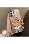 Samsung Galaxy M15 Compatible Heart-Themed Fox Rabbit Printed Case, Friend and Couple Matching Cover