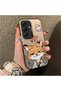 Samsung Galaxy S25 Compatible Heart-Themed Fox and Rabbit Printed Case, Matching Cover for Friends and Couples