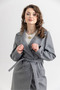 Women's Belted Button Detailed Cashmere Coat - 7