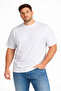 Men's Battle Size Cotton Lycra Zero Collar Basic T-Shirt