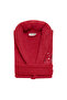 Cantare 100% Cotton Embroidered Women's Bathrobe Red (M/L) - 5