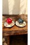Perla 2-Piece Porcelain Hand Painted Turkish Coffee Cup - 3