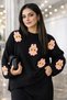 Women's Character Embroidered Knitwear Sweater Dress Two-Piece Set (Sleeveless Dress Top Is a Sweater) Standard Size