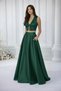 Women's Emerald Green Pocketed Ribbed Kiloş Skirt - 2