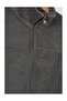 Men's Anthracite Bato Collar Full Zipper Double Pocket Fleece Sweatshirt - 4