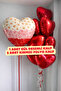 Valentine's Day Rose Patterned Heart Foil Balloon Set Red Foil Heart Balloon Romantic Room Decoration - 2