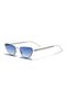 Eoh5005 C2 Blue Gradient Ultra Light Metal Cat Eye Unisex Sunglasses