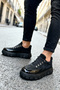 Black Men's Sneaker Casual Sports Shoes High Sole Comfortable - 3