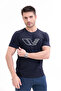 30/1 Single Jersey Fabric Crew Neck Logo Printed Short Sleeve Men's T-Shirt - 7