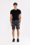 Mercerized Textured Fabric, Elastic Waist, Side Pockets, Back Single Pocket, Comfortable Fit Near Knee Length Sports Shorts - 5