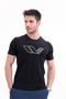 30/1 Single Jersey Fabric Crew Neck Logo Printed Short Sleeve Men's T-Shirt - 6