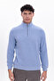 Half Zipper Mock Neck Thessaloniki Knitted Men's Sweatshirt - 5