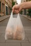 Transparent Athlete Bag Market Grocery Store Vegetable Shop Shopping Carry Bag 37X63 cm 50 Pieces - 2