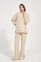 Maternity Stretchy Abdominal Band Adjustable Waist Hooded Nursing Details Wide Leg Sweatpants Set - 2
