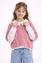 Pink Floral Detailed Badili Shirt Girl's 3-Piece Top and Bottom Set 23530 - 7
