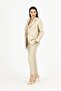 Suit Woven Thick Belt Detailed Carrot Trousers - 4