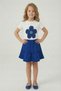 Girl's Cobalt Daisy T-Shirt Cobalt Ribbon Skirt April 23 October 29 Show Outfit Set