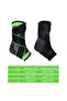 Ankle Support Pad with Bandage – Adjustable Velcro Sports Support – Preventative Support Single (Orange Green and Black) - 3