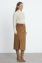 Coffee Corded Fabric Velvet Viola Skirt - 5
