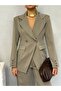 Buttoned Sleeve, Front Veer Detail, Lined Jacket and Trousers Set - 2