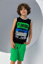 Boy's Printed Zero Sleeve T-Shirt-New Season