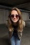 Si̇tri̇n-2362 C16 Burgundy Gradient Acetate Round Unisex Sunglasses - 3