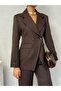 Buttoned Sleeve, Front Veer Detail, Lined Jacket and Trousers Set - 2