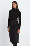 Black Corded Fabric Velvet Viola Skirt - 8