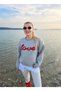 Gray Love Embroidered Sweatshirt - 7