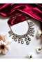 Zircon Stone Water Drop Engagement Henna Wedding Choker - 3