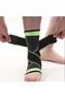 Ankle Support Pad with Bandage – Adjustable Velcro Sports Support – Preventative Support Single (Orange Green and Black)