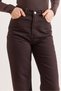 Women's Bitter Brown Dirty Stitching Wide Leg Denim Jeans Jea-19000127 - 3