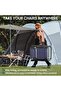 Foldable Camping Chair Outdoor Lounges Chair Garden Chair with Pillows Cup Holders - 4