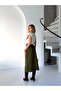Linen Skirt with Cut-Out Hem and Front Slit - 4