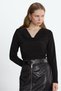 Black Nova Zipper Detailed Midi Leather Skirt - 8