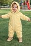 Winter Sweet Baby Hooded Plush Jumpsuit Pearl Detailed Winter Soft Jumpsuit