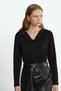 Black Nova Zipper Detailed Midi Leather Skirt - 9
