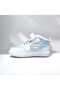 Girl's High-Top Velcro Sneaker with Hologram Detail, White-Colored Sports Shoes - 2