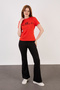 Printed Short Sleeve Women's T-Shirt - 5