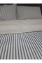 Double-Sided 100% Cotton Linen Pillowcase 50X70 cm Cream/Beige & Gray Striped (Set of 2) - 2
