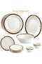 Seattle Collection 21 Pcs Dinner Set Real Gold Plated
