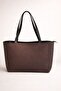 Large Size Suede Women's Shoulder Bag – Zippered, Lined, Special Design - 5