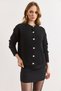 Women's Black Stone Button Detailed Soft Textured Knitwear Cardigan Hrk-19000464 - 4