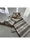 Gray Thick Striped Napkin Set 40X40 with Buckle Gift 6 Pieces