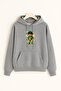 Unisex Winter Bear King Printed Regular Cotton Hooded Sweatshirt